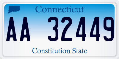 CT license plate AA32449