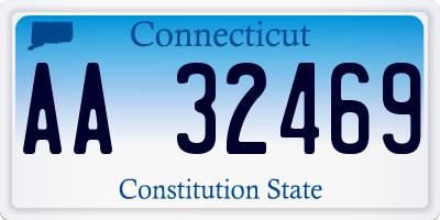 CT license plate AA32469