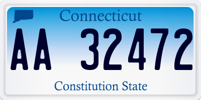 CT license plate AA32472