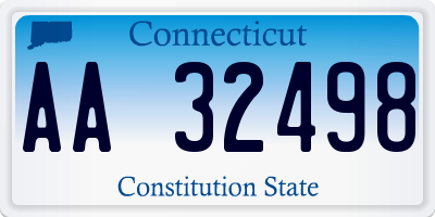 CT license plate AA32498