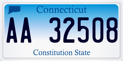 CT license plate AA32508