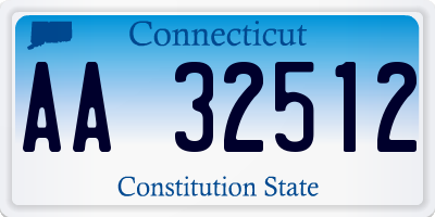 CT license plate AA32512