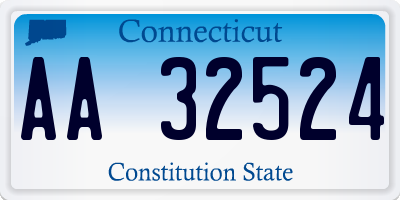 CT license plate AA32524