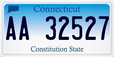 CT license plate AA32527