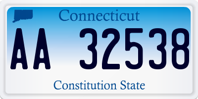 CT license plate AA32538