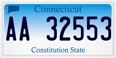 CT license plate AA32553