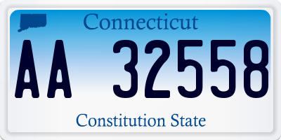 CT license plate AA32558