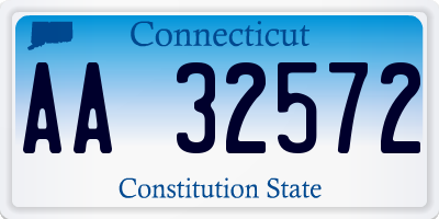 CT license plate AA32572