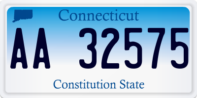 CT license plate AA32575
