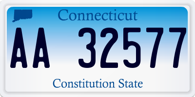 CT license plate AA32577