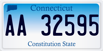 CT license plate AA32595