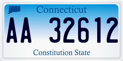 CT license plate AA32612