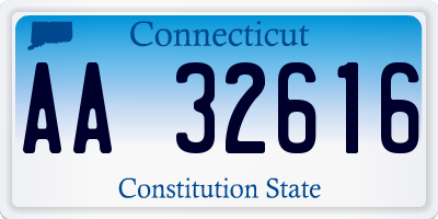 CT license plate AA32616