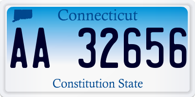 CT license plate AA32656