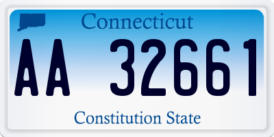 CT license plate AA32661