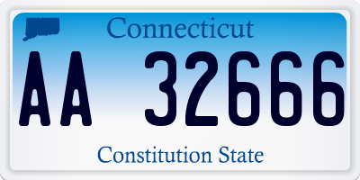 CT license plate AA32666