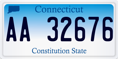 CT license plate AA32676