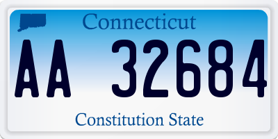 CT license plate AA32684