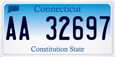 CT license plate AA32697