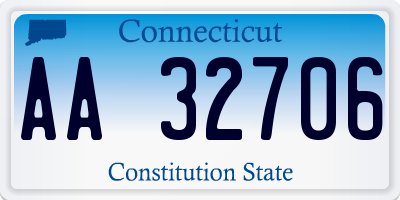 CT license plate AA32706