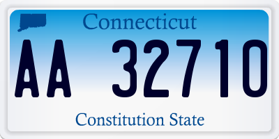 CT license plate AA32710