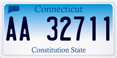 CT license plate AA32711