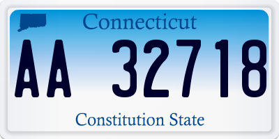 CT license plate AA32718