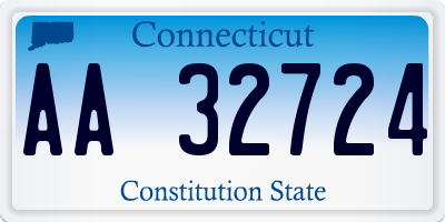 CT license plate AA32724