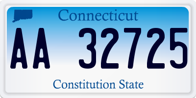 CT license plate AA32725