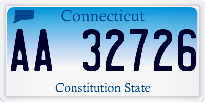 CT license plate AA32726