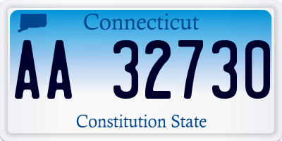 CT license plate AA32730