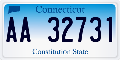CT license plate AA32731