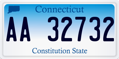 CT license plate AA32732