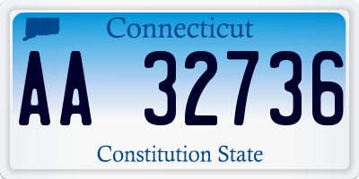 CT license plate AA32736