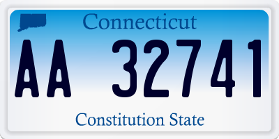 CT license plate AA32741