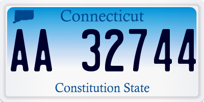 CT license plate AA32744