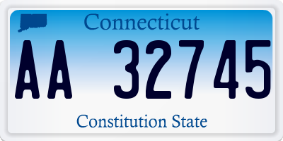 CT license plate AA32745