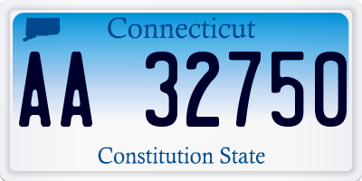CT license plate AA32750