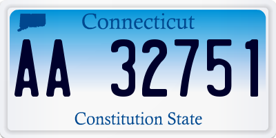 CT license plate AA32751