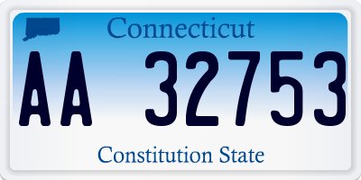 CT license plate AA32753