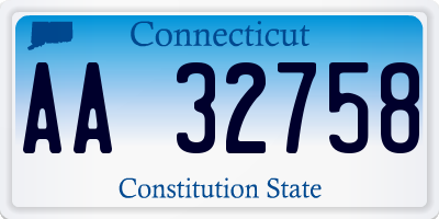 CT license plate AA32758