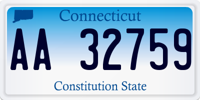 CT license plate AA32759