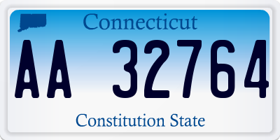 CT license plate AA32764