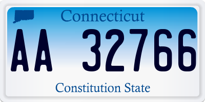 CT license plate AA32766