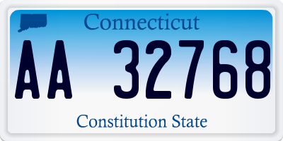 CT license plate AA32768