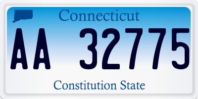 CT license plate AA32775