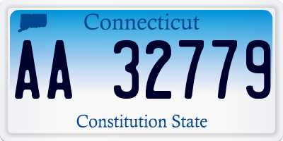 CT license plate AA32779