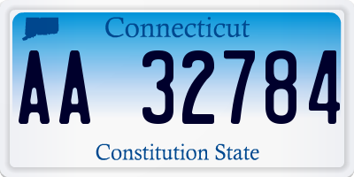 CT license plate AA32784
