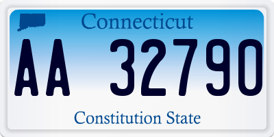 CT license plate AA32790
