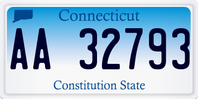 CT license plate AA32793